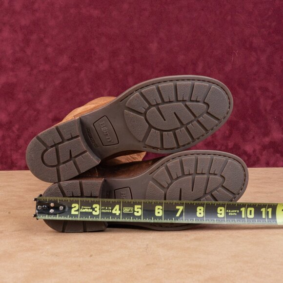 Born Borman Womens Distress Brown Leather Back Zipper Fashion OTK Boots sz 7 - Picture 5 of 10